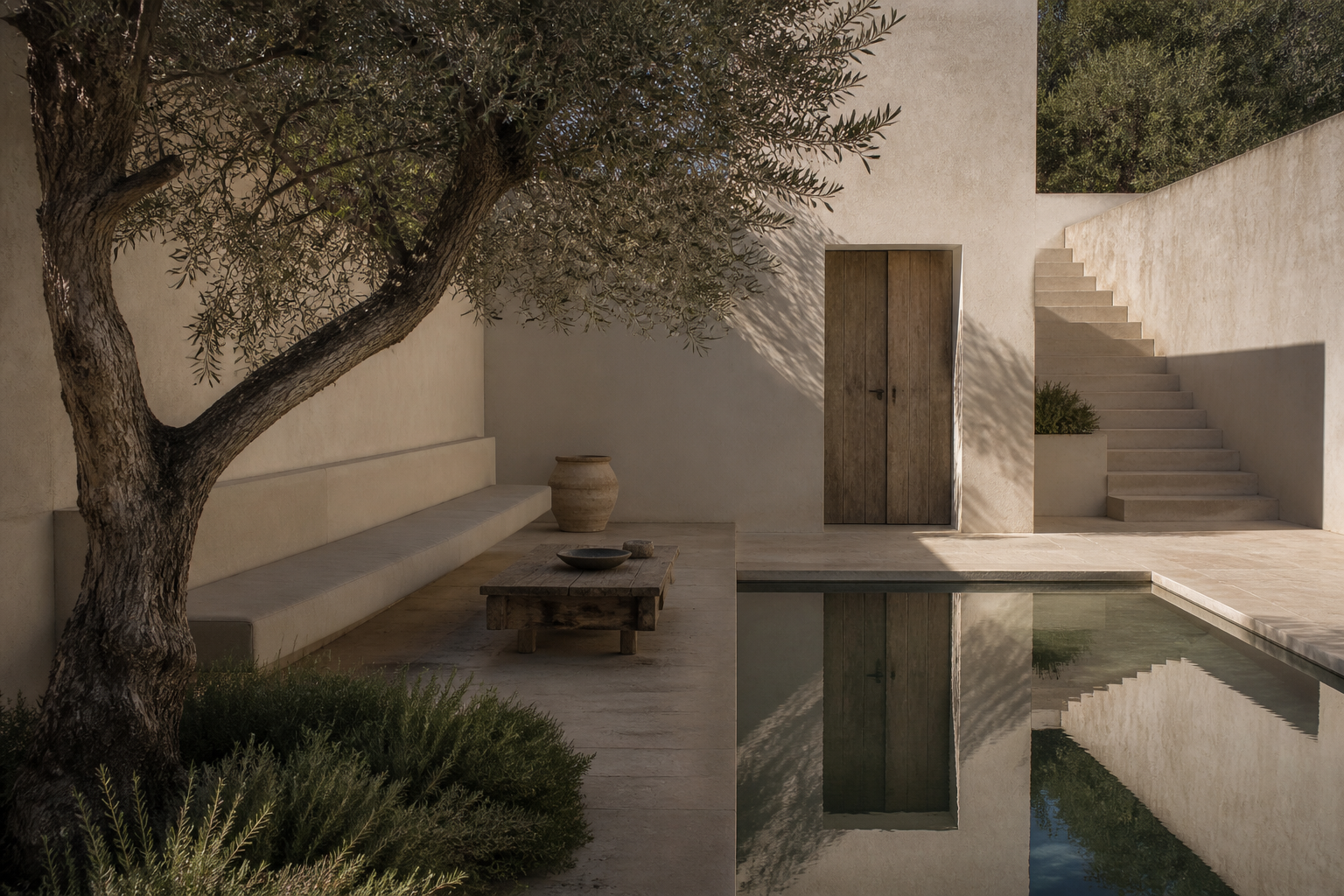 Courtyard House, residential visualization